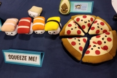 An assortment of East Meets West Foodie Plushies
