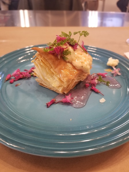 Puff Pastry Tart with Whey Ricotta & Red Flowering Currant Jelly | (Photo Credit: Nerdy Curious)