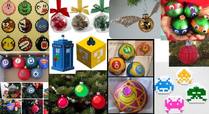 Cute and Nerdy Christmas Perler Bead Ornaments 